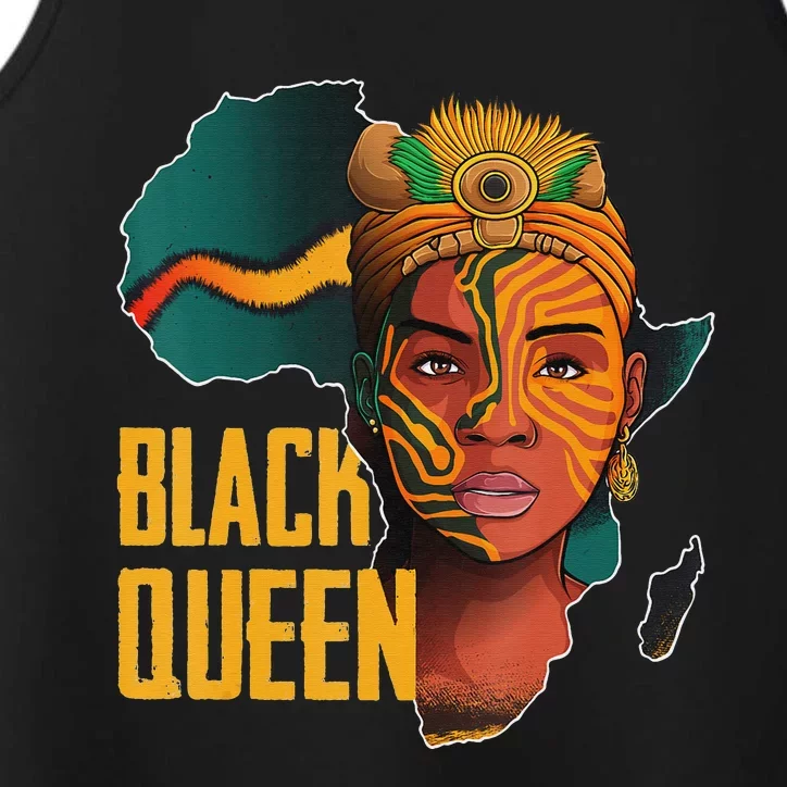 Black Queen Afro Melanin African Women Black History Performance Tank