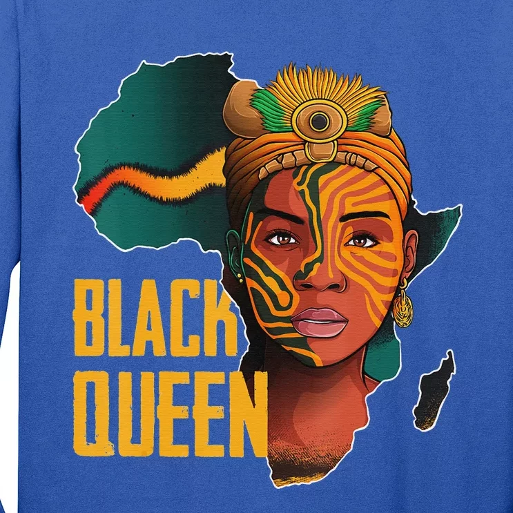 Black Queen Afro Melanin African Women Black History Long Sleeve Shirt