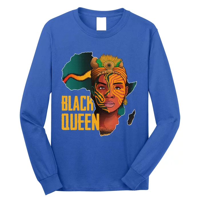 Black Queen Afro Melanin African Women Black History Long Sleeve Shirt