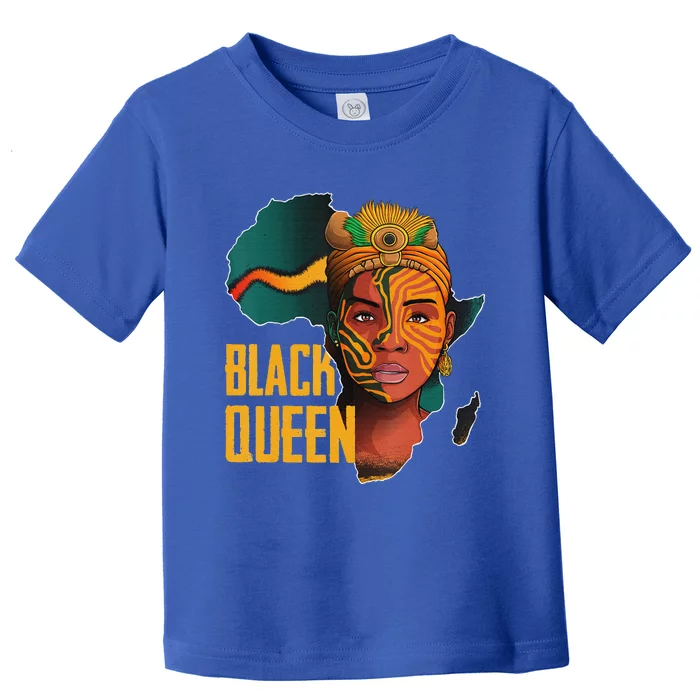 Black Queen Afro Melanin African Women Black History Toddler T-Shirt