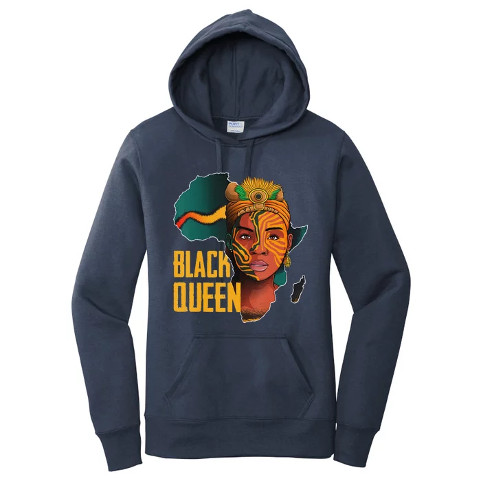 Black Queen Afro Melanin African Women Black History Women's Pullover Hoodie