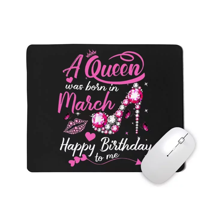 Black Queens are Born in March Wo Birthday Gift Mousepad