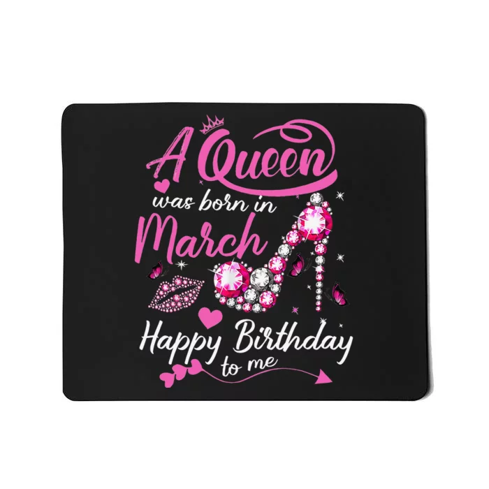 Black Queens are Born in March Wo Birthday Gift Mousepad