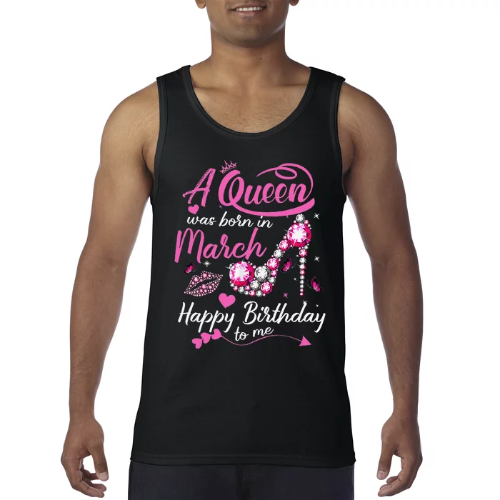 Black Queens are Born in March Wo Birthday Gift Tank Top