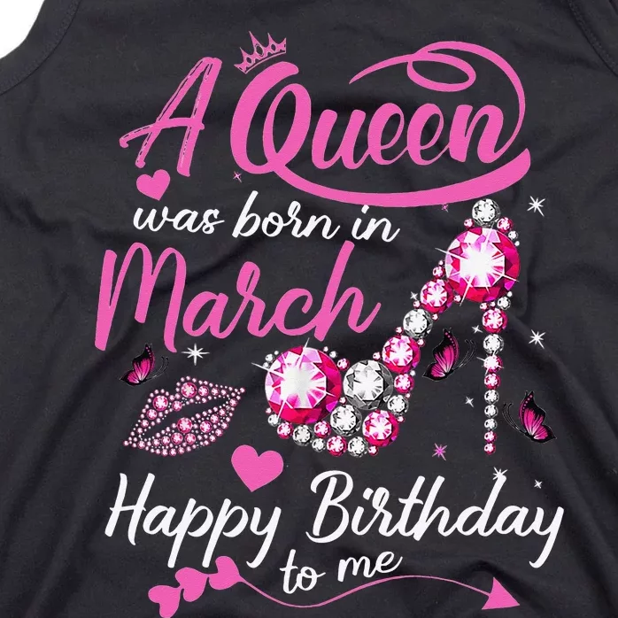 Black Queens are Born in March Wo Birthday Gift Tank Top