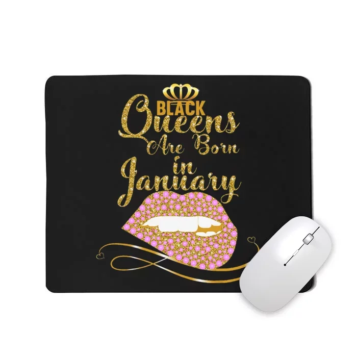 Black Queens are born in January Best cute colorful Mousepad