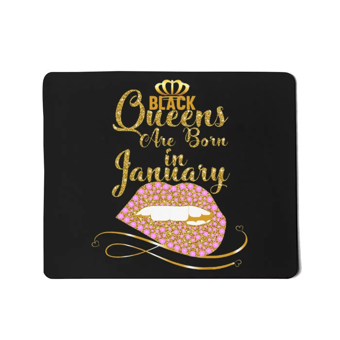 Black Queens are born in January Best cute colorful Mousepad