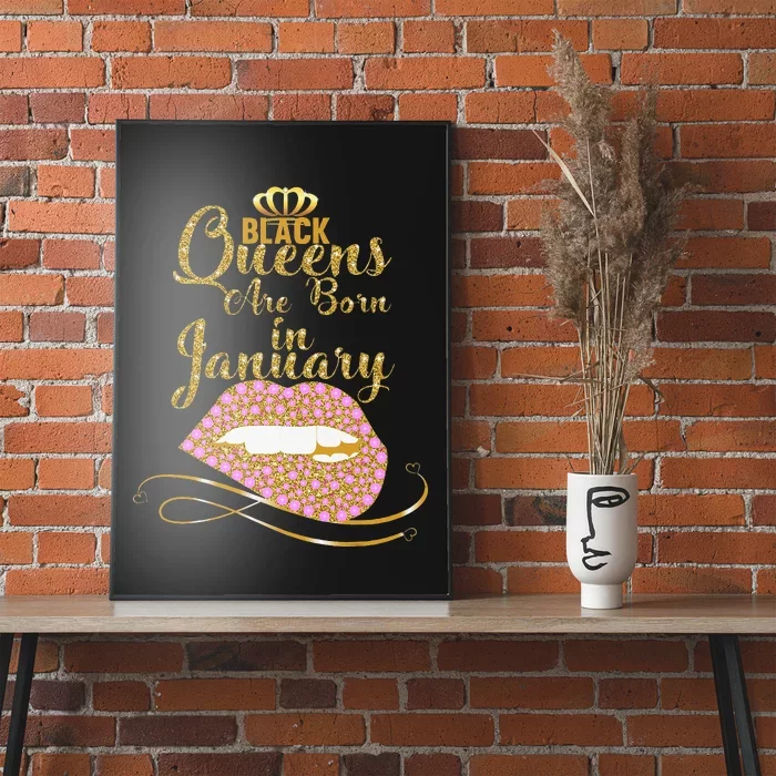 Black Queens are born in January Best cute colorful Poster