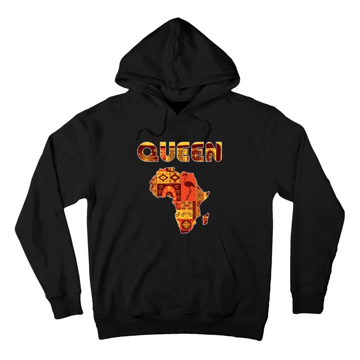 Black Queen African Art Pattern Africa Map Black Pride Couple Matching Hoodie