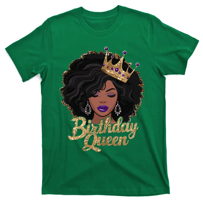 Birthday Queen African American Afro T-Shirt