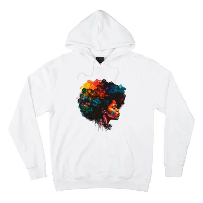 Black Queen Afro Melanin Dripping Juneteenth Hoodie