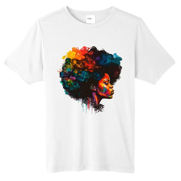 Black Queen Afro Melanin Dripping Juneteenth ChromaSoft Performance T-Shirt