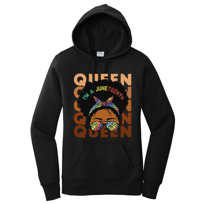 Black Queen Afro Melanin Dripping Art Black History Women's Pullover Hoodie