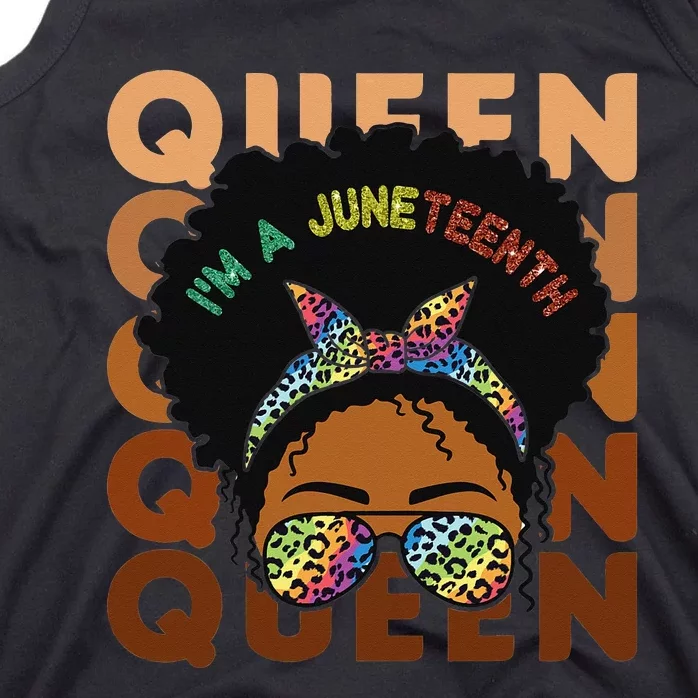 Black Queen Afro Melanin Dripping Art Black History Tank Top