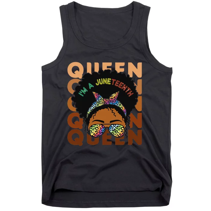 Black Queen Afro Melanin Dripping Art Black History Tank Top