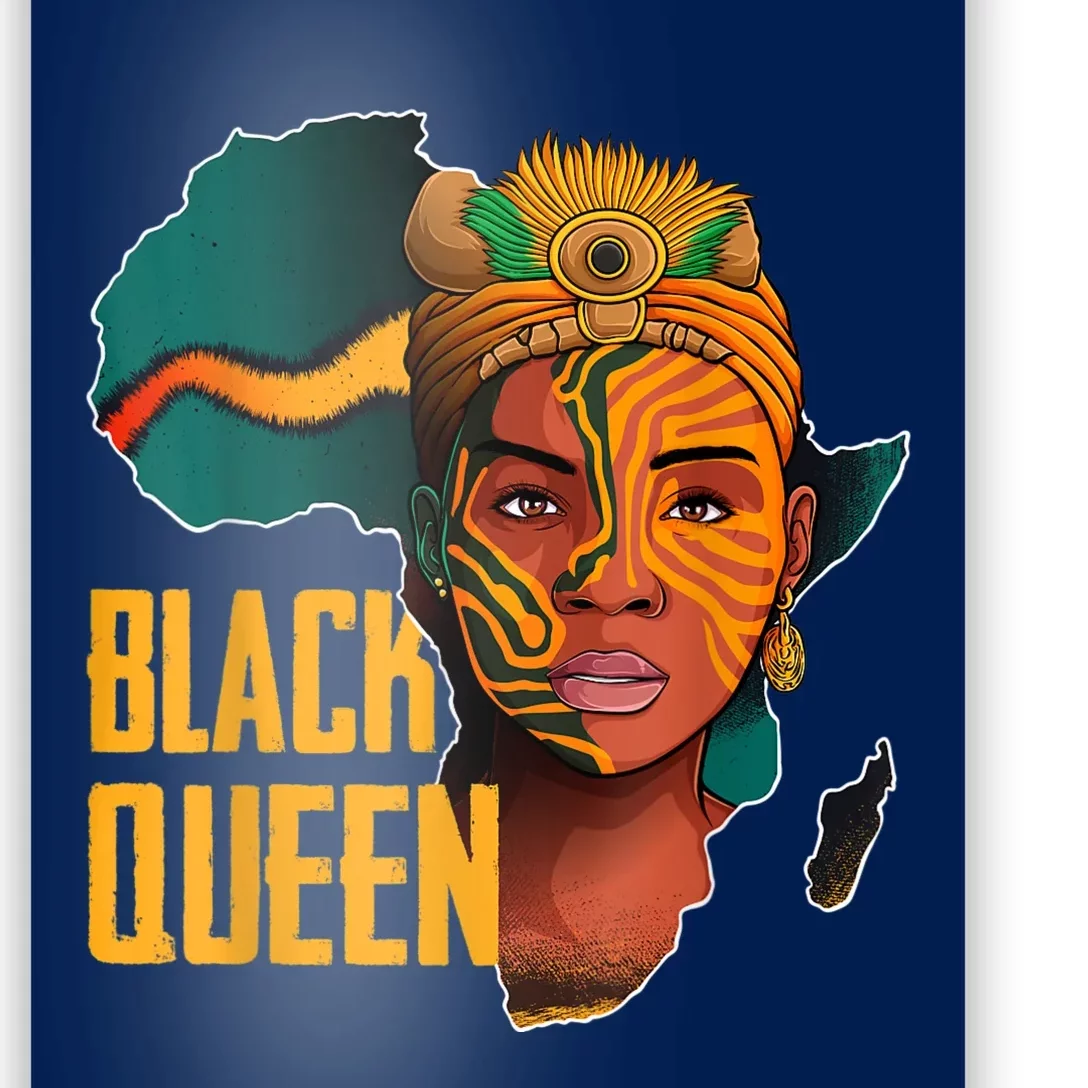 Black Queen Afro Melanin African Women Black History Poster