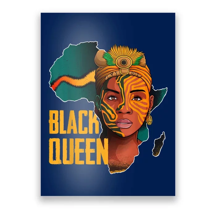 Black Queen Afro Melanin African Women Black History Poster