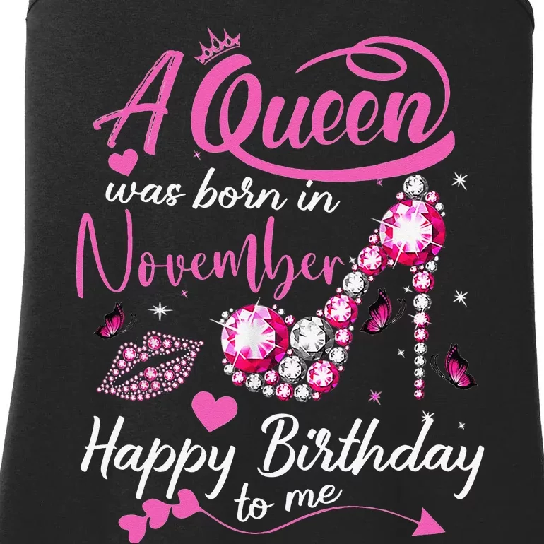 Black Queens Are Born In November Birthday Ladies Essential Tank