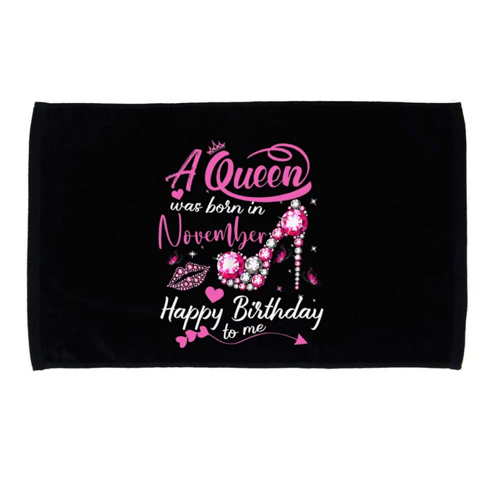 Black Queens Are Born In November Birthday Microfiber Hand Towel