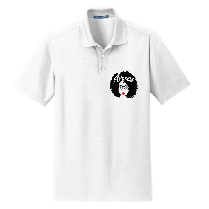 Black Queen Birthday Gifts Red Lips Afro Diva Aries Zodiac Dry Zone Grid Performance Polo