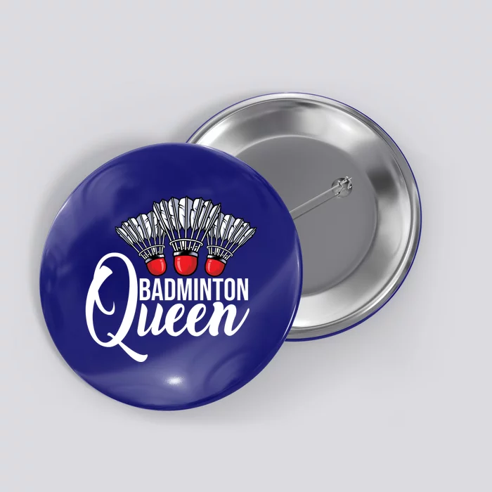 Badminton Queen Badminton Player Shuttlecock Sports Smash Gift Button