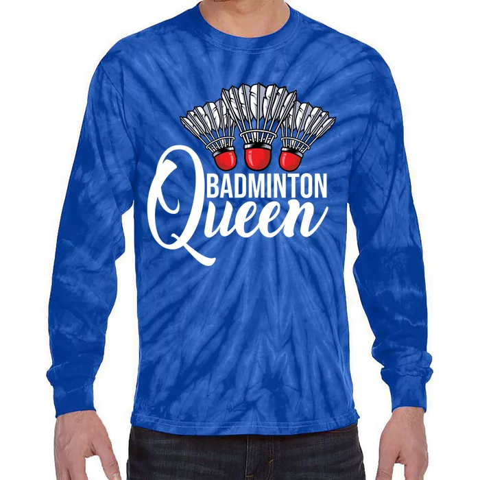 Badminton Queen Badminton Player Shuttlecock Sports Smash Gift Tie-Dye Long Sleeve Shirt