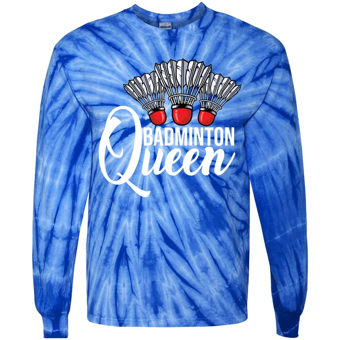 Badminton Queen Badminton Player Shuttlecock Sports Smash Gift Tie-Dye Long Sleeve Shirt