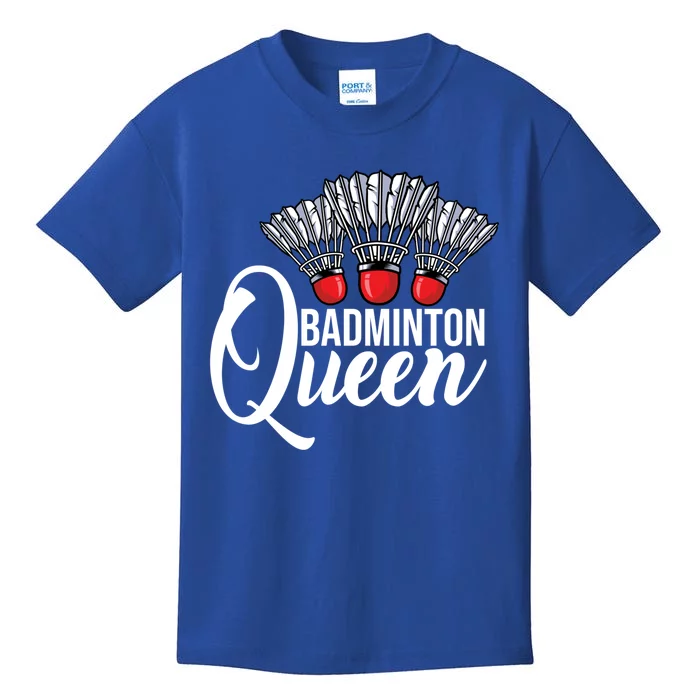 Badminton Queen Badminton Player Shuttlecock Sports Smash Gift Kids T-Shirt