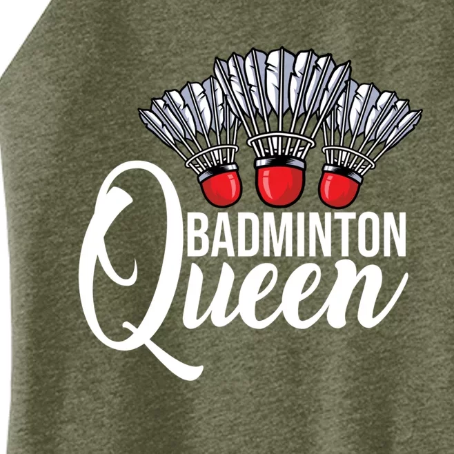 Badminton Queen Badminton Player Shuttlecock Sports Smash Gift Women’s Perfect Tri Rocker Tank