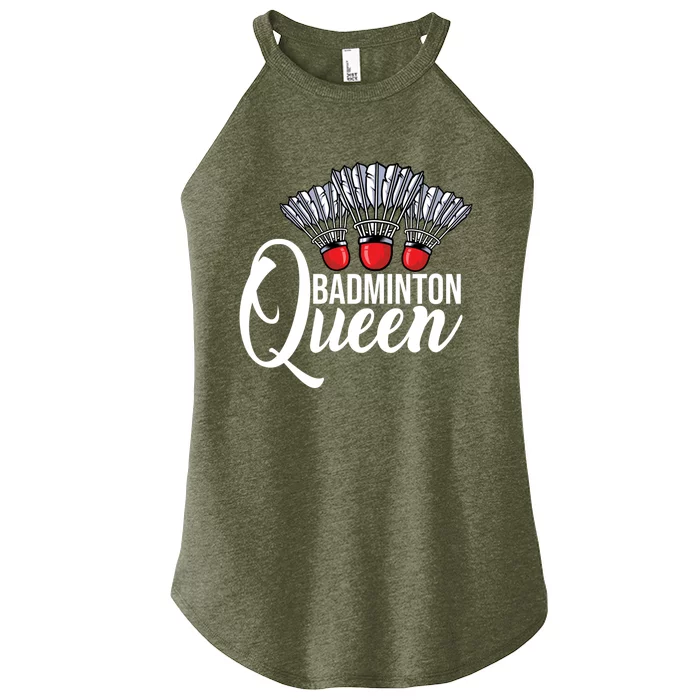 Badminton Queen Badminton Player Shuttlecock Sports Smash Gift Women’s Perfect Tri Rocker Tank