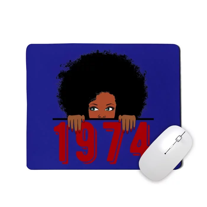 Black Queen Born In 1974 46th Yrs Old Awesome Birthday Funny Gift Cool Gift Mousepad