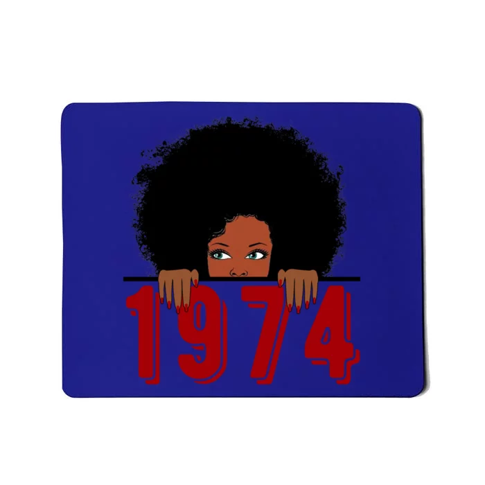 Black Queen Born In 1974 46th Yrs Old Awesome Birthday Funny Gift Cool Gift Mousepad