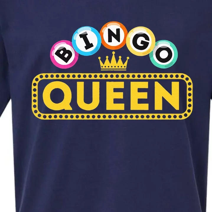 Bingo Queen Bingo Lover Gambler Gambling Sueded Cloud Jersey T-Shirt