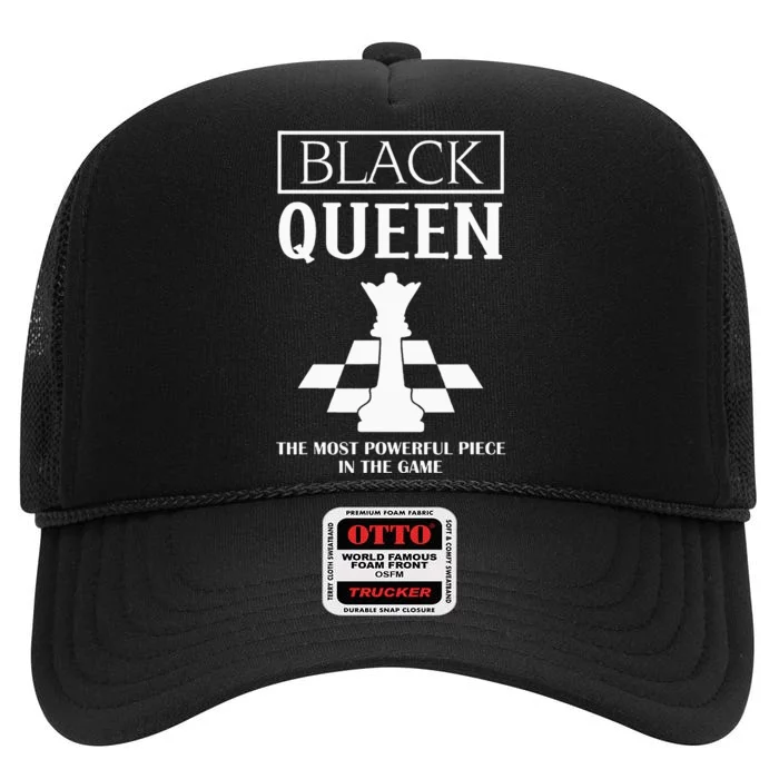 Black Queen Beautiful African American Woman Afro Queen High Crown Mesh Trucker Hat