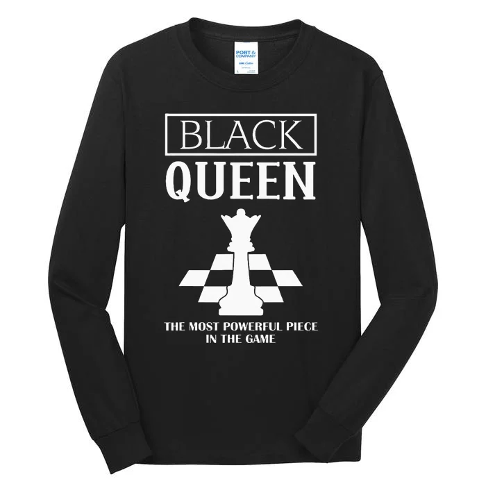 Black Queen Beautiful African American Woman Afro Queen Tall Long Sleeve T-Shirt