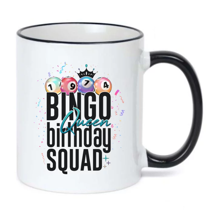 Bingo Queen Birthday Squad Black Color Changing Mug