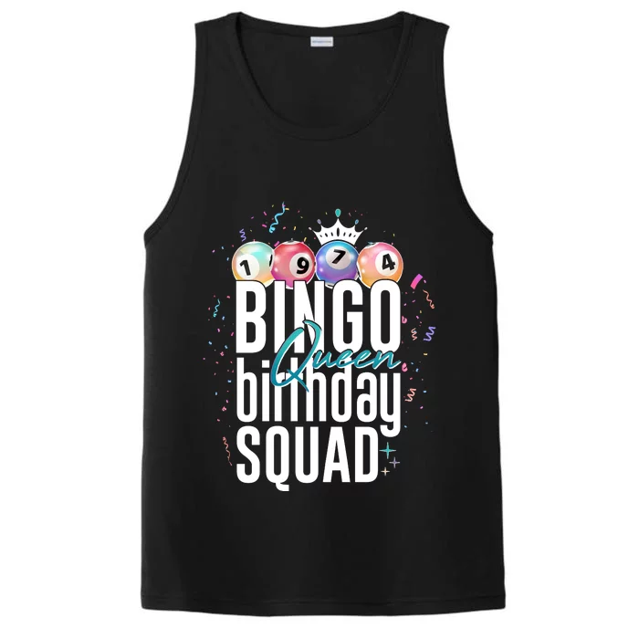 Bingo Queen Birthday Squad Performance Tank