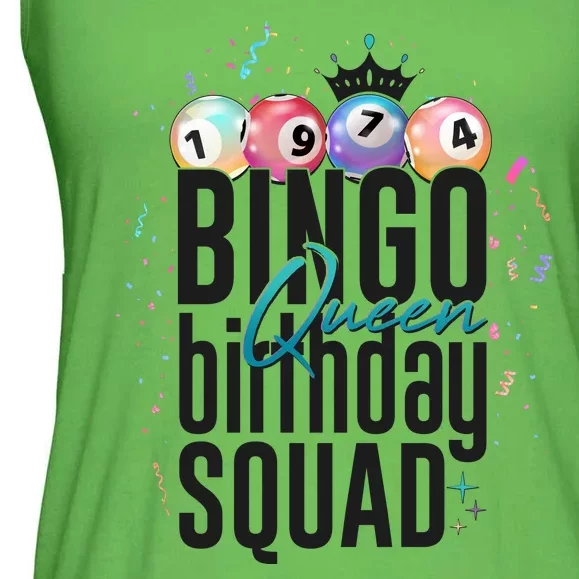 Bingo Queen Birthday Squad Ladies Essential Flowy Tank