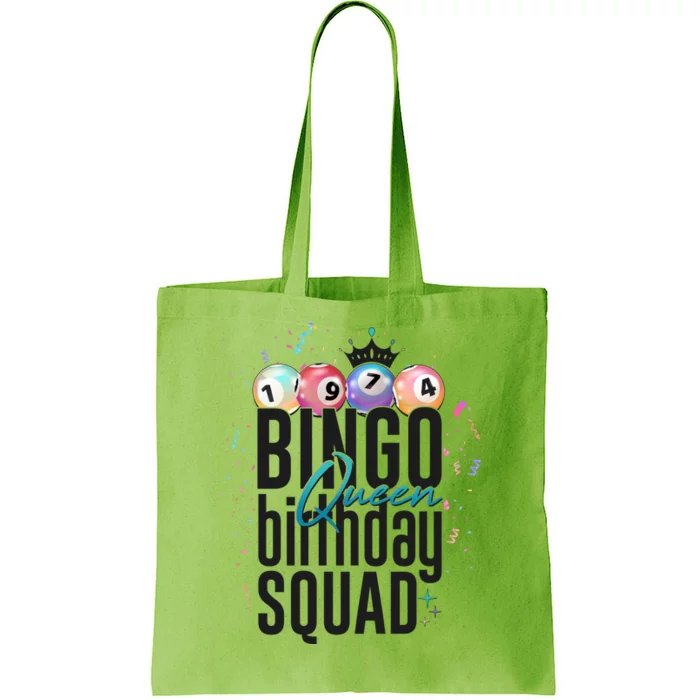 Bingo Queen Birthday Squad Tote Bag