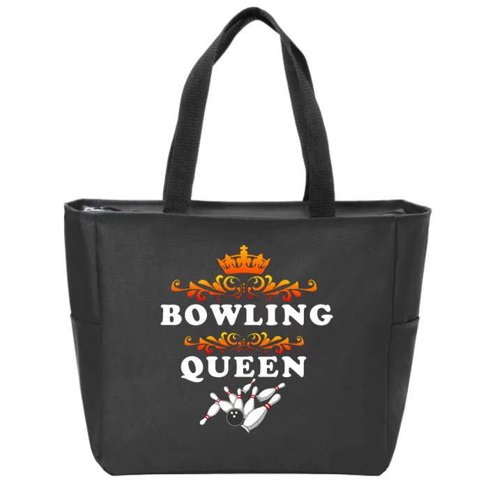 Bowling Queen Zip Tote Bag