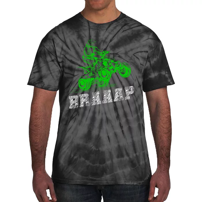 Braap Quad Biker Atv 4 Wheeler Funny Brap Quad Tie-Dye T-Shirt