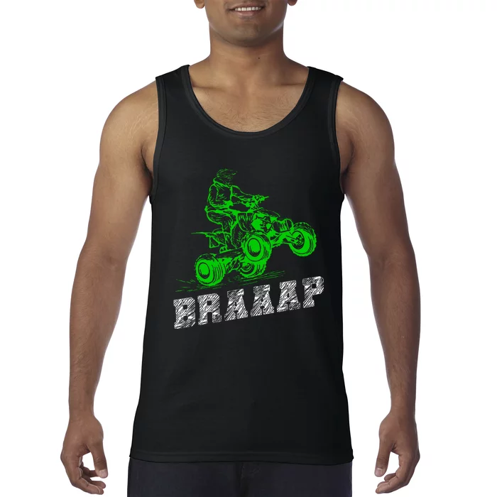 Braap Quad Biker Atv 4 Wheeler Funny Brap Quad Tank Top