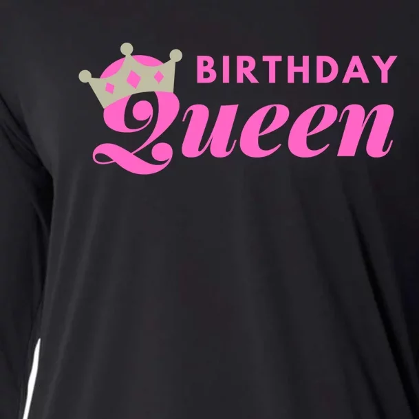 Birthday Queen Crown Cooling Performance Long Sleeve Crew