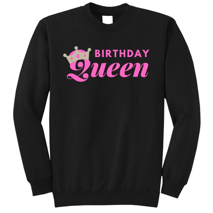 Birthday Queen Crown Tall Sweatshirt