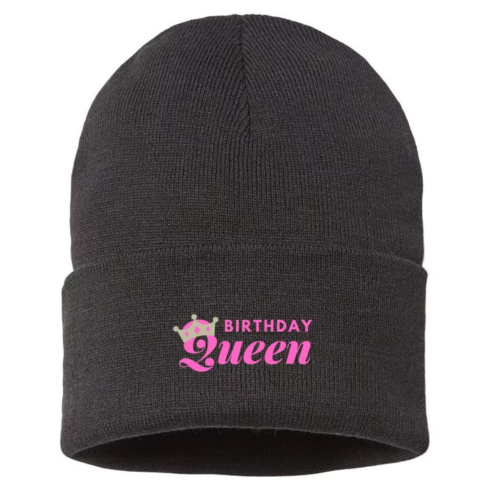 Birthday Queen Crown Sustainable Knit Beanie