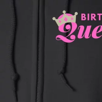 Birthday Queen Crown Full Zip Hoodie