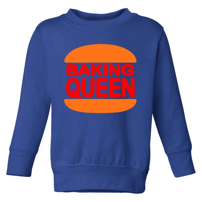 Baking Queen Cute Gift Funny Saying Food Kitchen Baker Baking Gift Toddler Sweatshirt