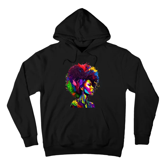 Black Queen's Colorful Afro Hoodie