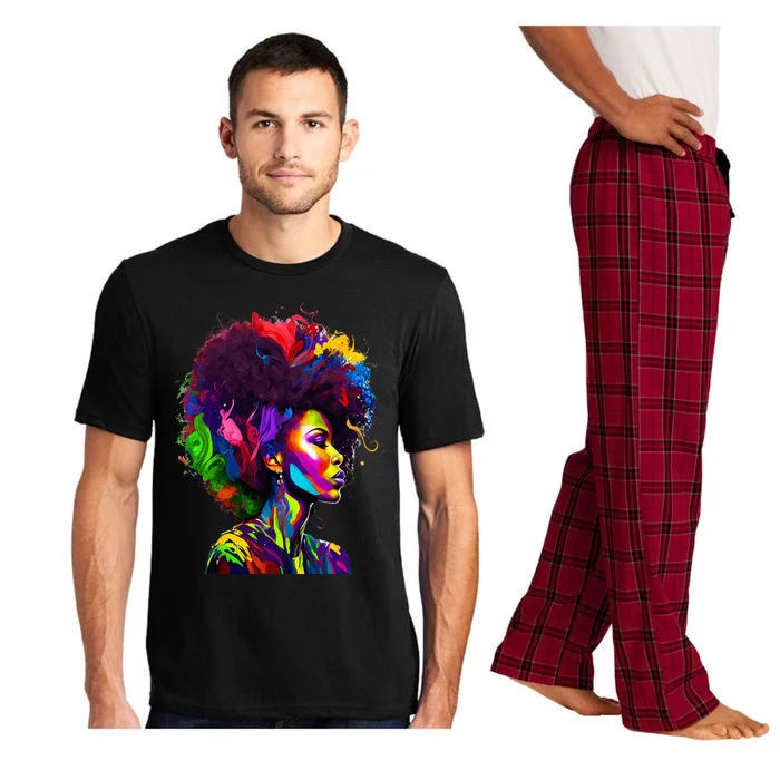 Black Queen's Colorful Afro Pajama Set