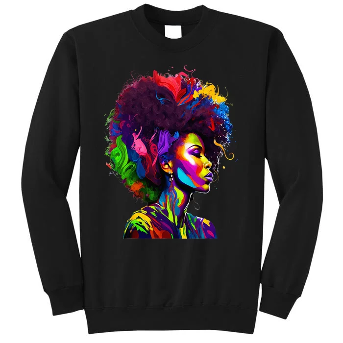 Black Queens Colorful Afro Sweatshirt